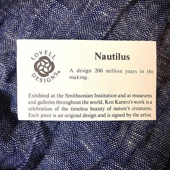 NWT Lovell Designs fine pewter nautilus earrings 0S - Picture 5 of 5